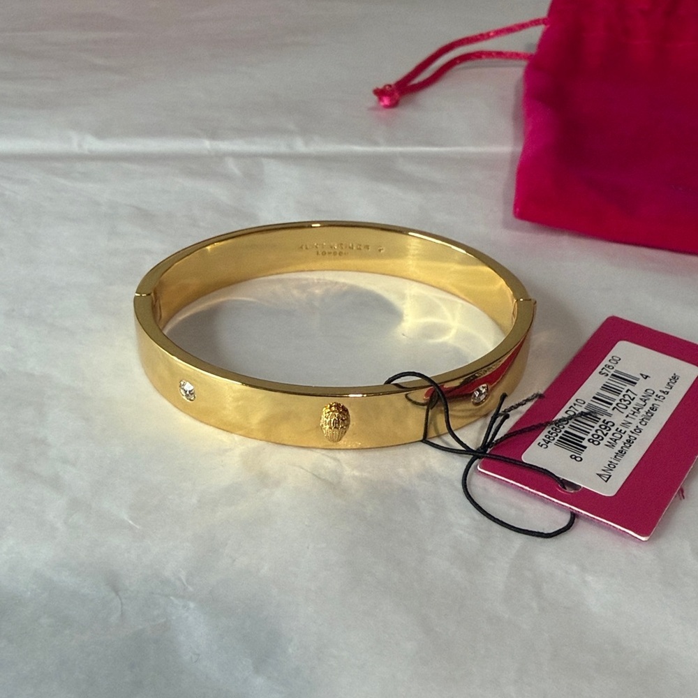 Kurt Geiger gold bangle/ bracelet with dust bag - Picture 6 of 6